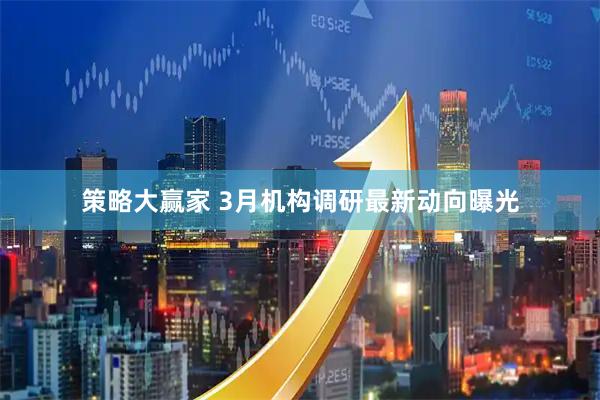 策略大赢家 3月机构调研最新动向曝光